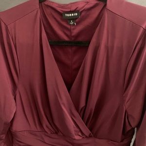 Torrid burgundy dress